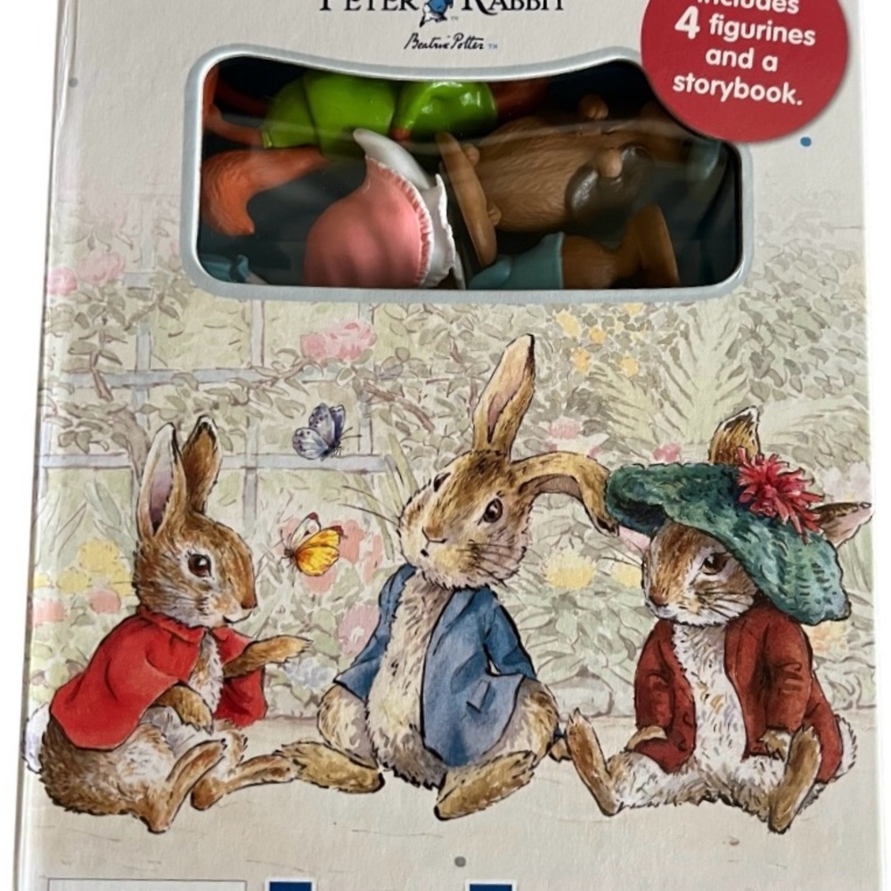 Peter Rabbit Tattle Tales 4 Figurines and Storybook NEW